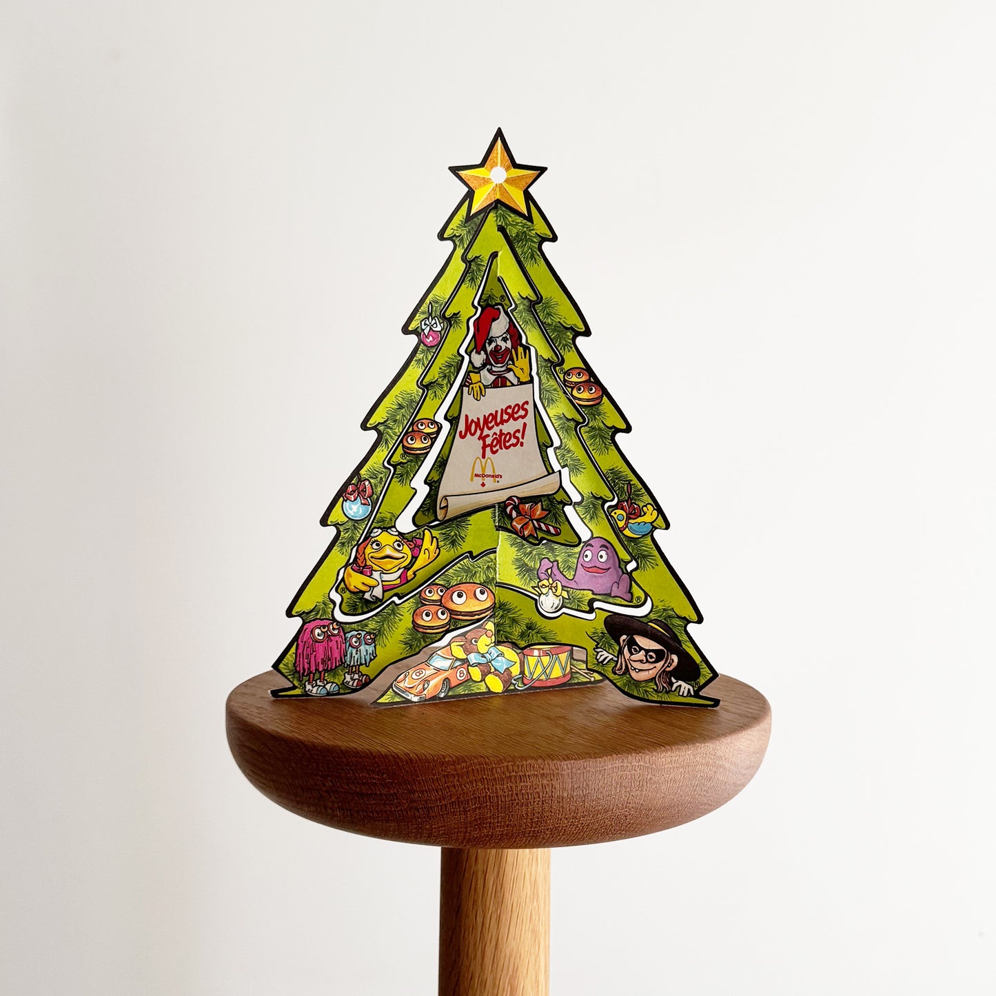 80s  McDonald's Christmas Paper Ornament