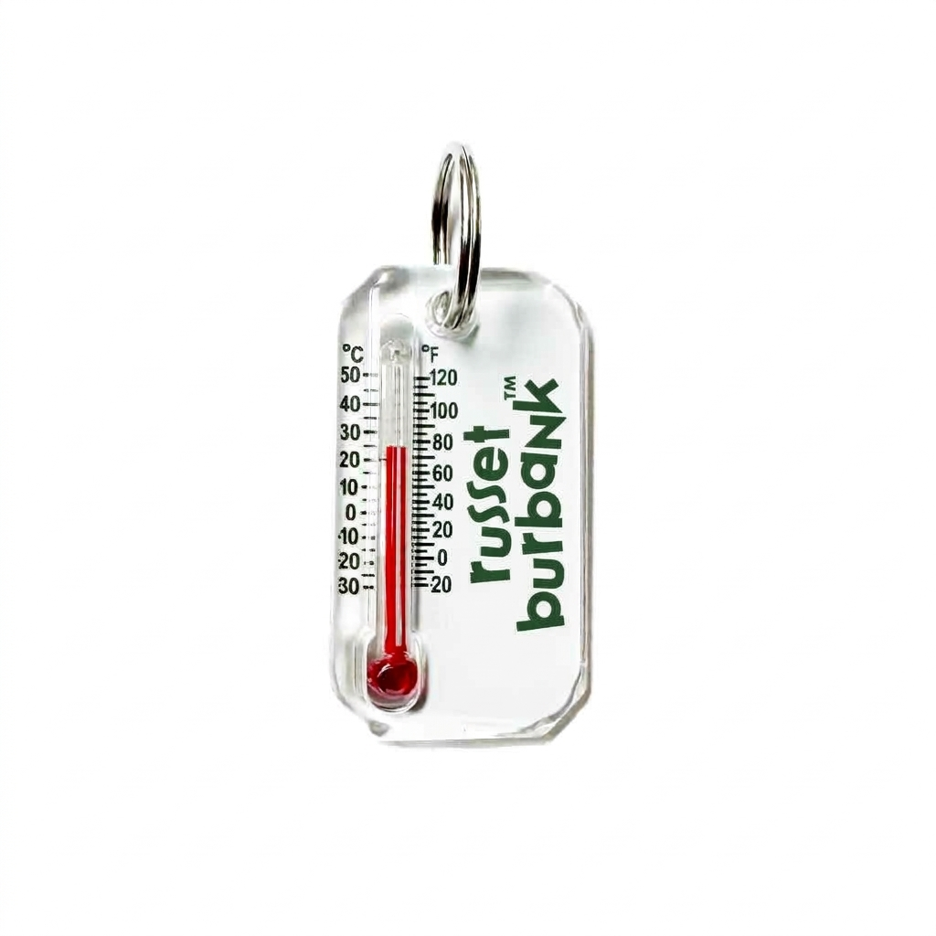 Russet Burbank Thermometer Keychain (Hunter Green)