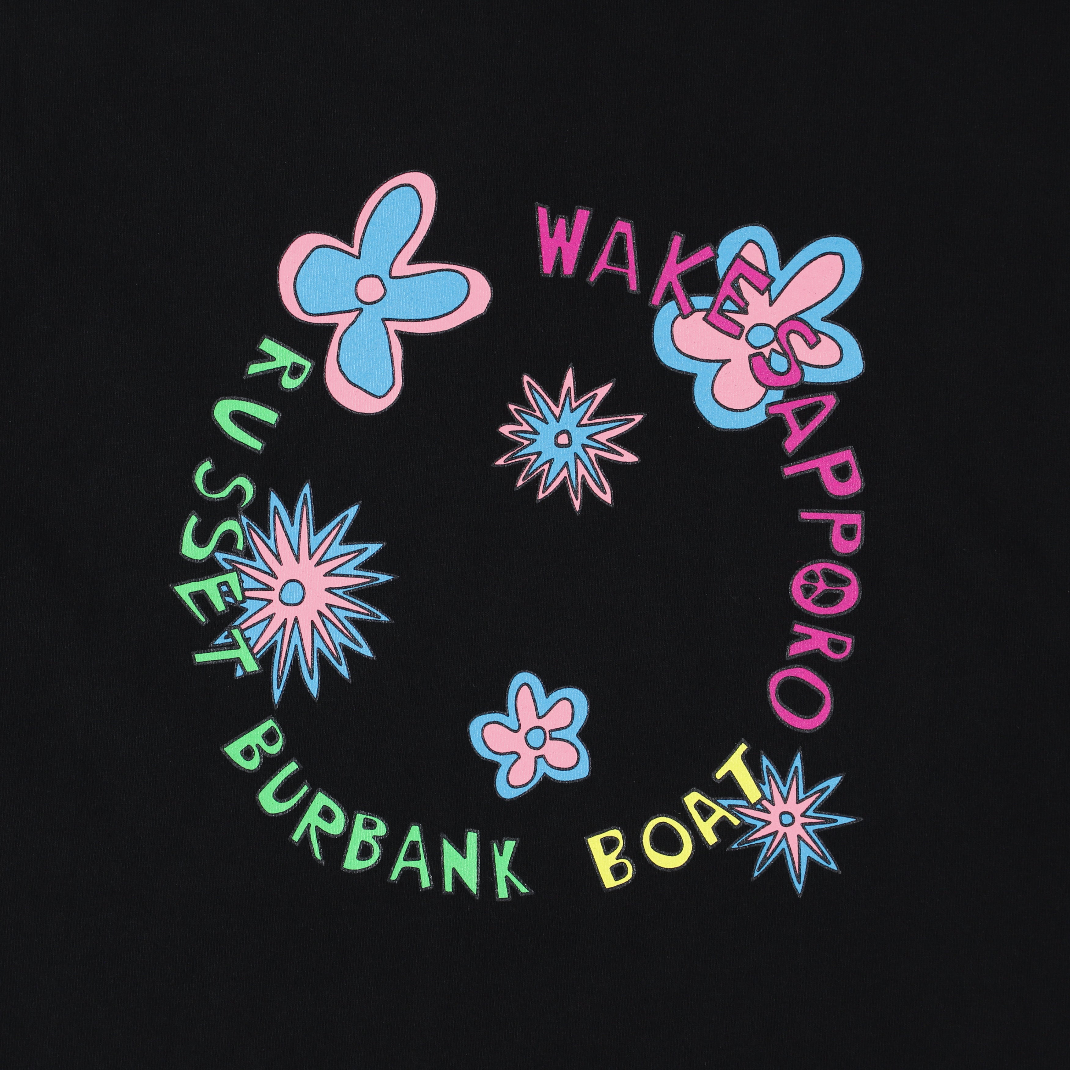 WAKE. × boat × Russet Burbank L/S Tee WAKE. × boat × Russet Burbank L/S Tee (Black)