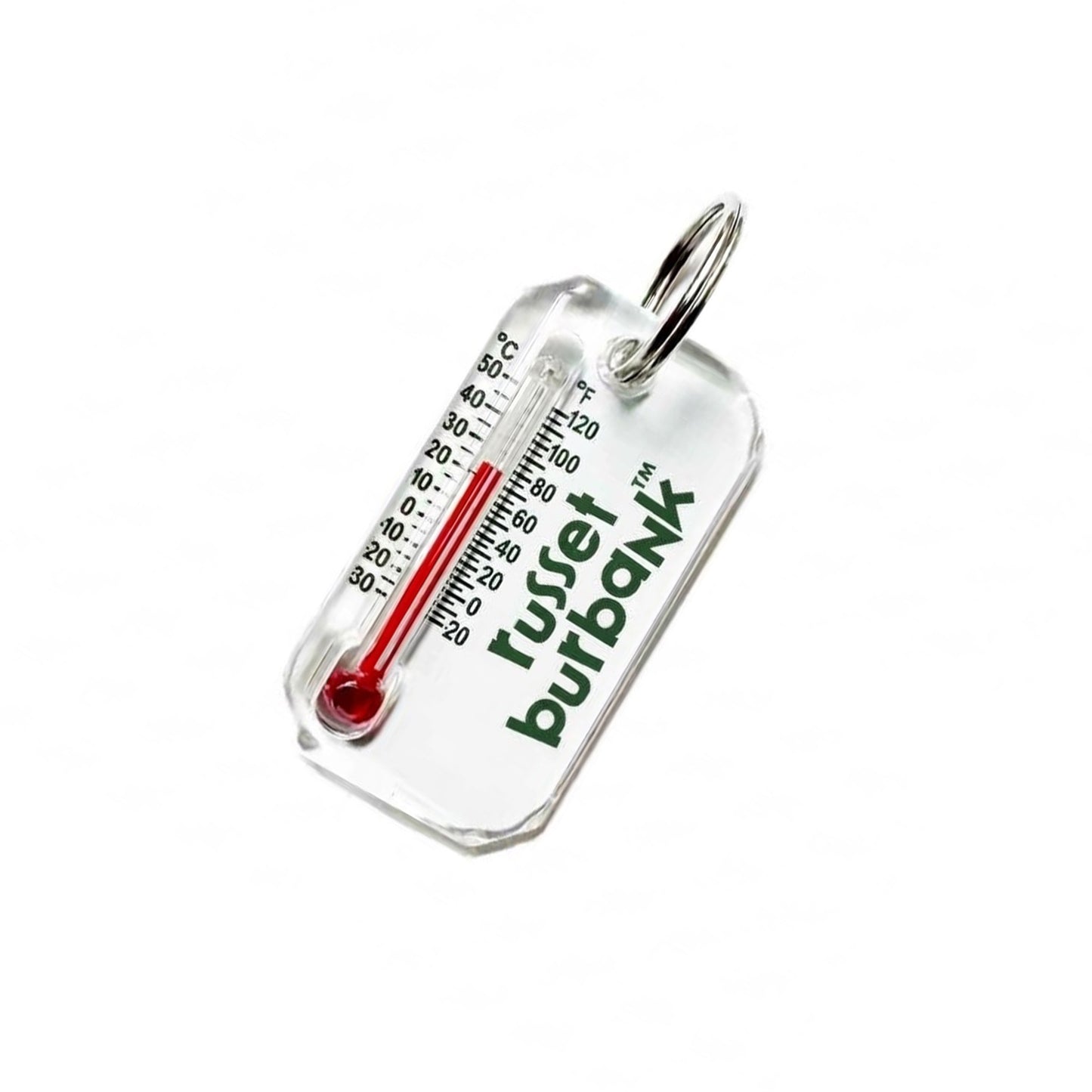 Russet Burbank Thermometer Keychain (Hunter Green)