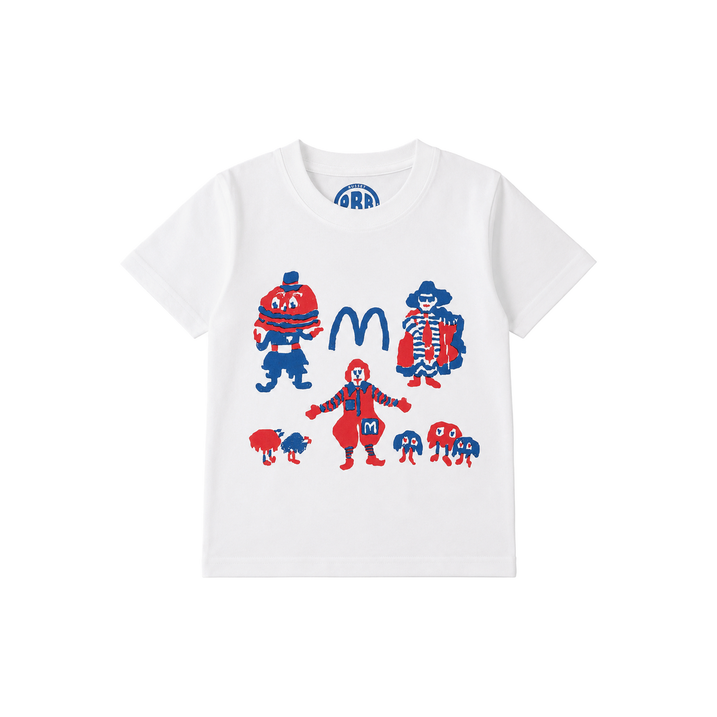 Russet Burbank Old “M” Kids Tee (White)